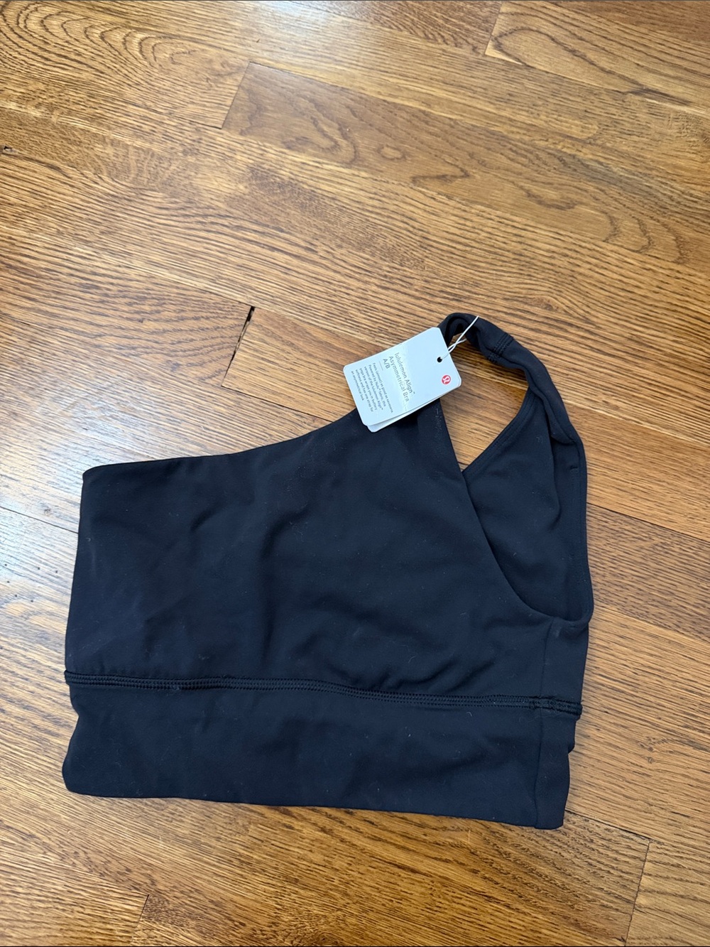 lululemon athletica Black Asymmetrical One-Shoulder Sports Bra
